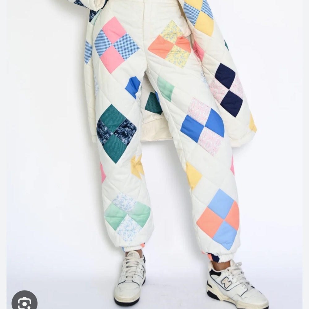 Colorful Patchwork Quilted Pants